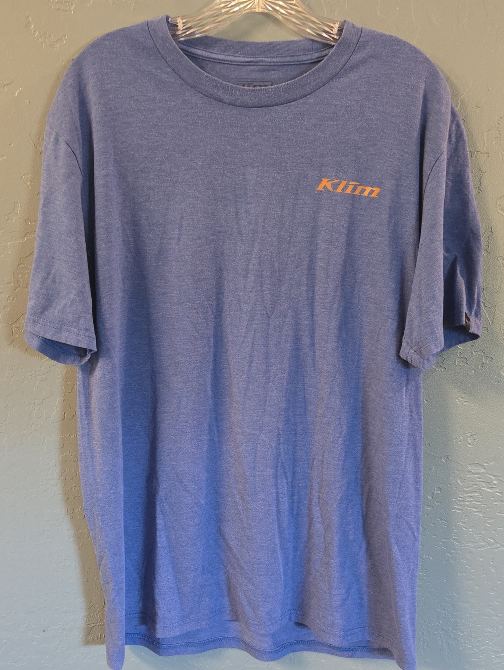 Klim Men's Short Sleeve Crew Tee in Heather Blue